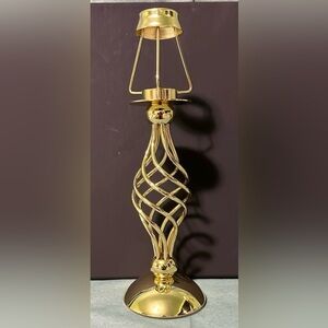 Partylite Gold Tone Paragon Twisted Tea light Lamp Base